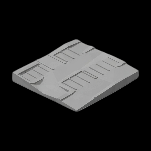 Modele 3D gratuit intersection route modulaire beton