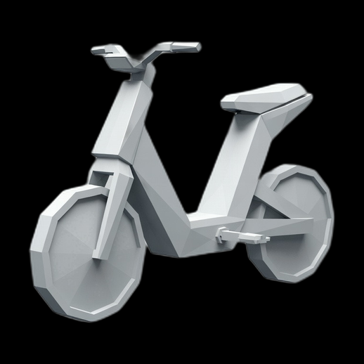 Modele 3D gratuit velo low poly moderne