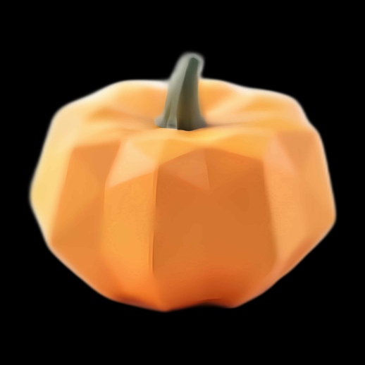 Citrouille basse résolution 3D Orange