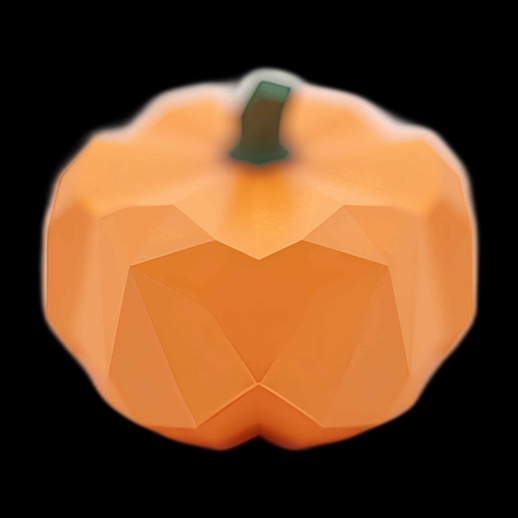 Citrouille 3D Low Poly Orange