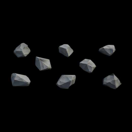 Rochers stylisés en 3D
