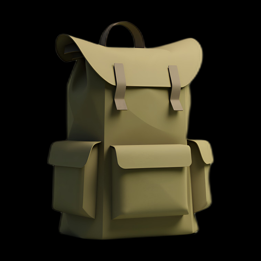 Sac à dos vert 3D