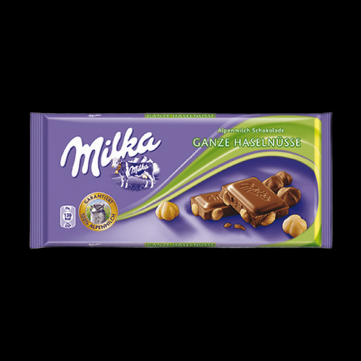 Tablette chocolat noisettes 3D gratuit Milka