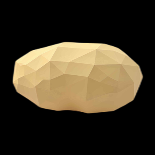 Pierre 3D Low Poly Couleur Sable