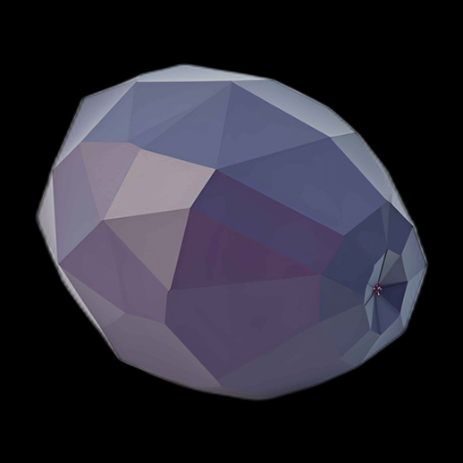 Améthyste géométrique basse définition 3D - modele 3D gratuit