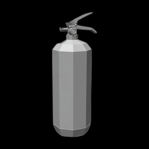 Extincteur 3D gratuit low poly realiste