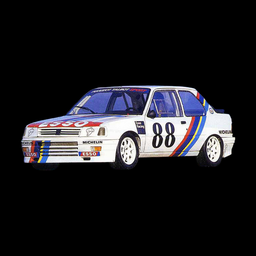 Voiture rallye classique 3D gratuit Peugeot 205