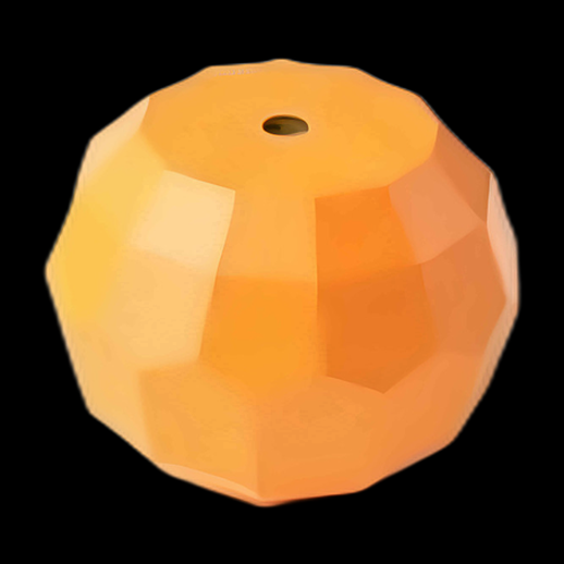Perle orange géométrique 3D