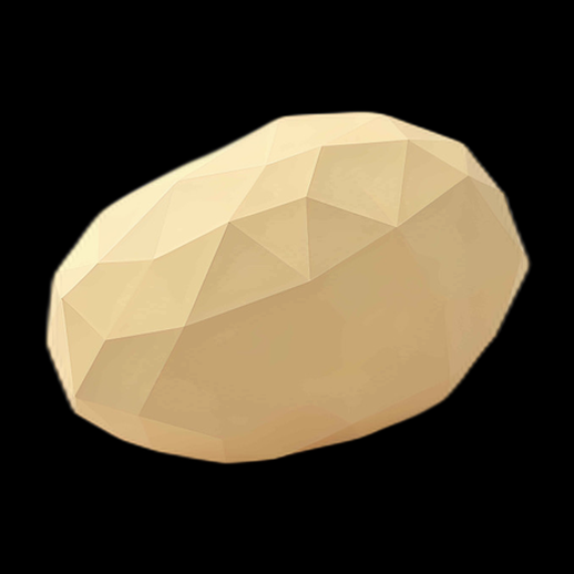 Pomme de terre 3D low poly