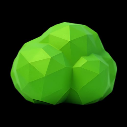 Brocoli vert low poly 3D