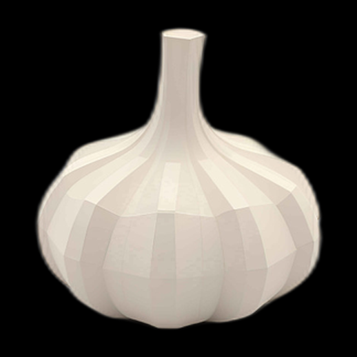 Ail 3D blanc stylisé - modele 3D gratuit