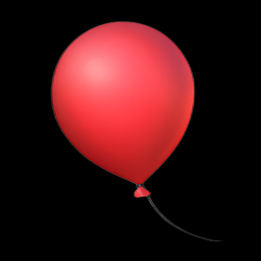Ballon rouge 3D gratuit realiste simple