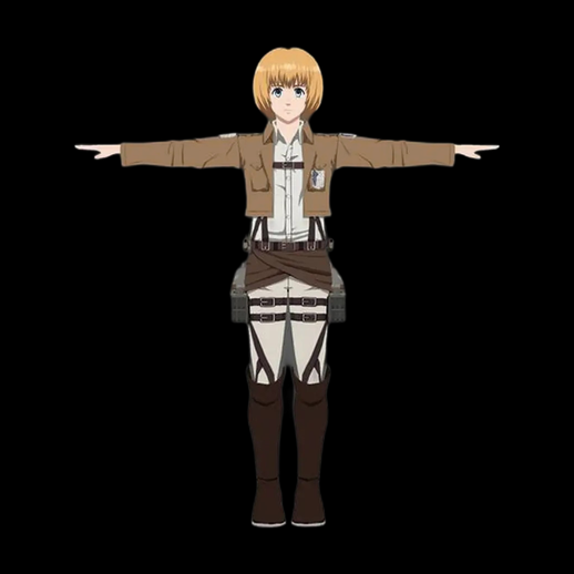 Personnage anime soldat 3D gratuit equipe militaire