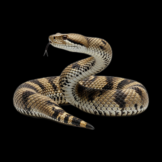 Serpent realiste 3D gratuit en position enroulee