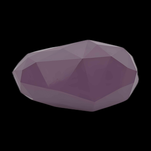 Pierre polygonale violette abstraite 3D