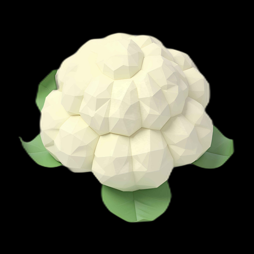 Chou-fleur low poly 3D