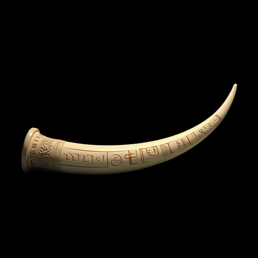 Corne d'ivoire décorée
