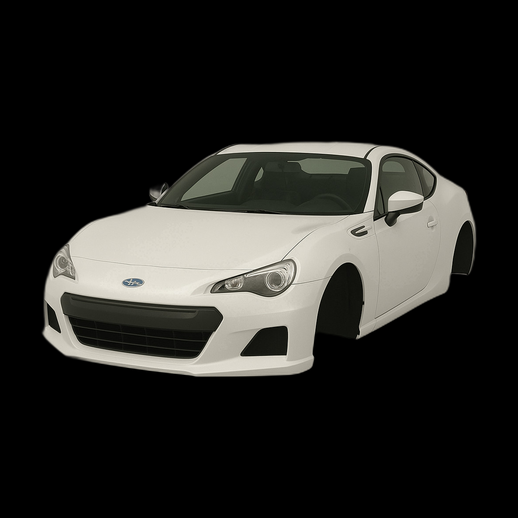Voiture sport coupé blanche 3D gratuit réaliste