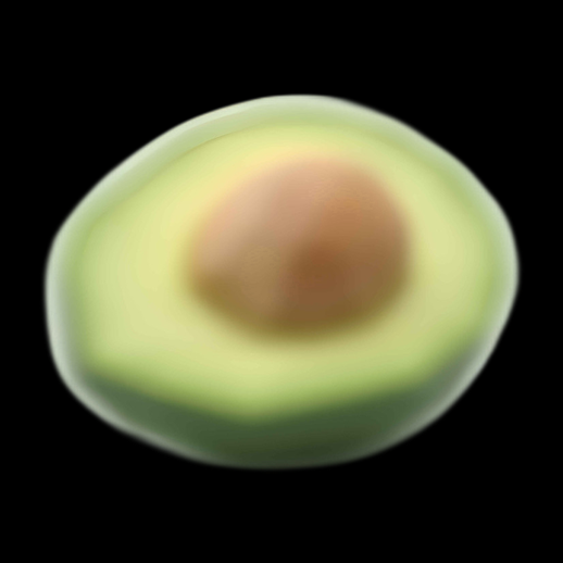 Avocat coupé, modèle 3D réaliste