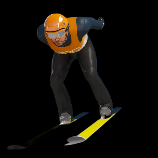 Saut a ski sportif 3D gratuit realiste