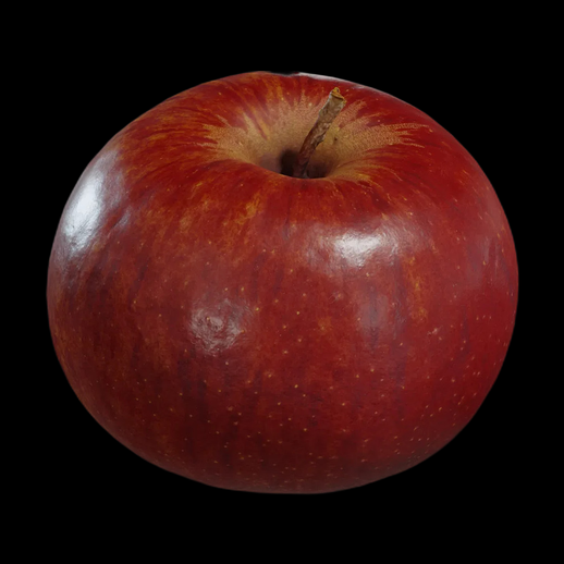 Pomme rouge realiste modele 3D gratuit