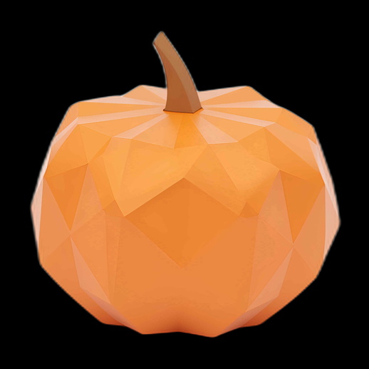 Citrouille 3D géométrique orange