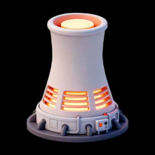 Centrale Nucléaire Stylisée 3D