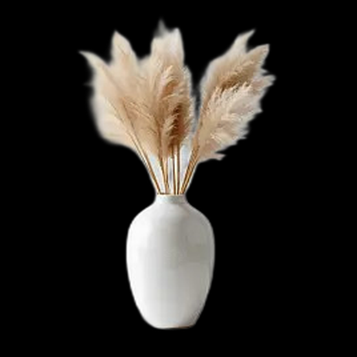 Vase decoratif 3D gratuit avec pampas - modele 3D gratuit