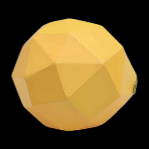 Citron 3D Low Poly Jaune