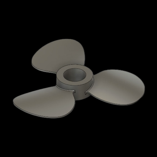 Hélice de bateau 3D gratuit à trois pales - modele 3D gratuit