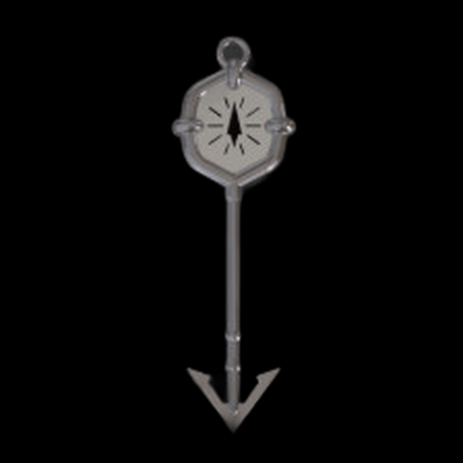 Boussole magique 3D gratuit baton fleche metal