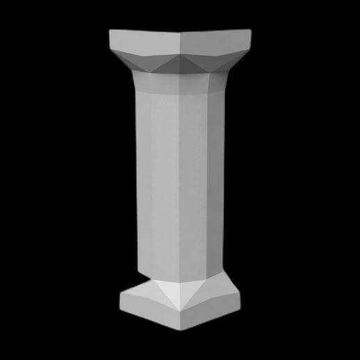 Colonne basse poly 3D gratuit stylisee