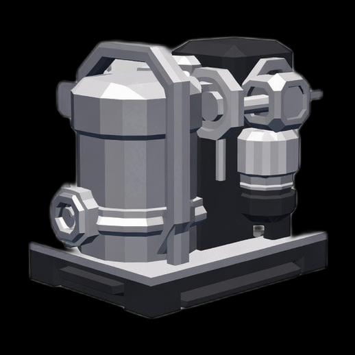 Pompe industrielle low poly 3D gratuit