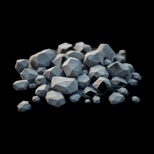 Monticule de roches 3D stylisées
