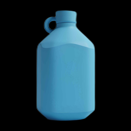 Pichet d'eau 3D bleu clair