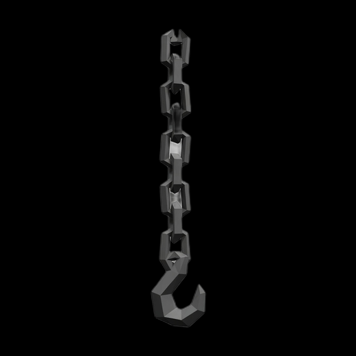 Chaine metallique avec crochet 3D gratuit low poly