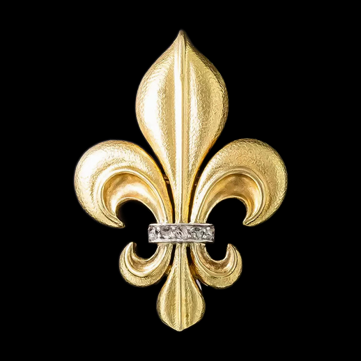 Fleur de lys 3D gratuit dorée élégante