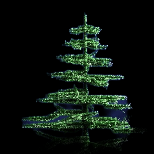 Arbre de Noël 3D vert texturé