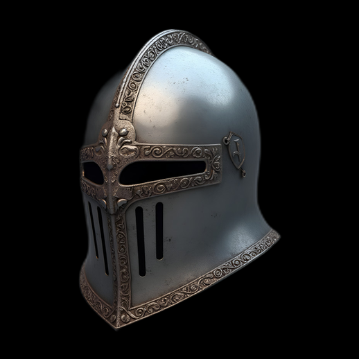 Casque de chevalier médiéval en 3D