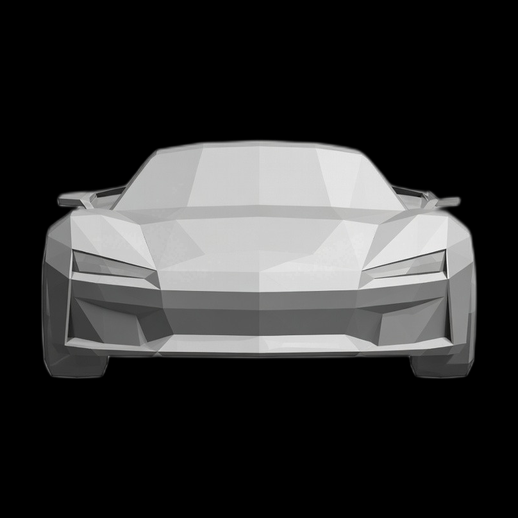 Voiture sportive low poly 3D gratuit