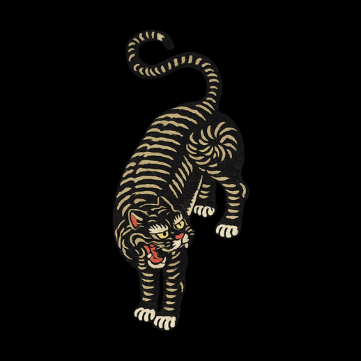Tigre stylise 3D gratuit style tatouage japonais