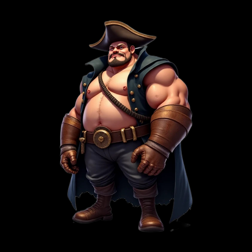 Pirate cartoon 3D gratuit personnage stylise