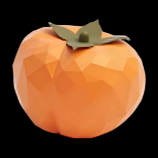 Persimmon low poly 3D asset
