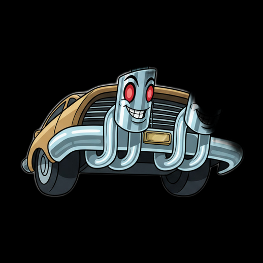 Voiture monstre cartoon 3D gratuit tentacules