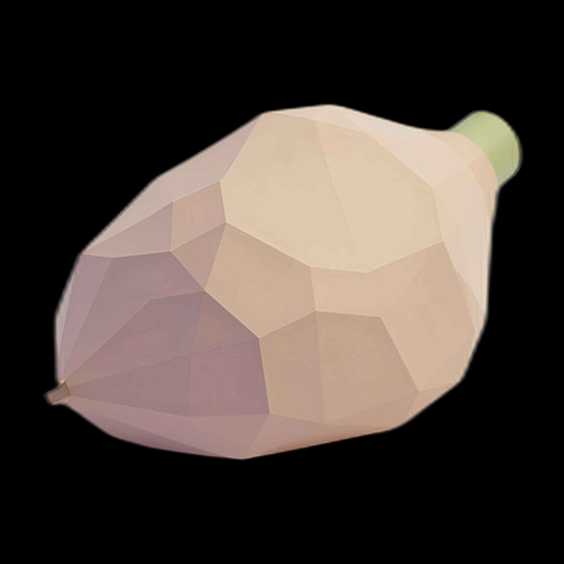 Navet Low Poly 3D Isolé