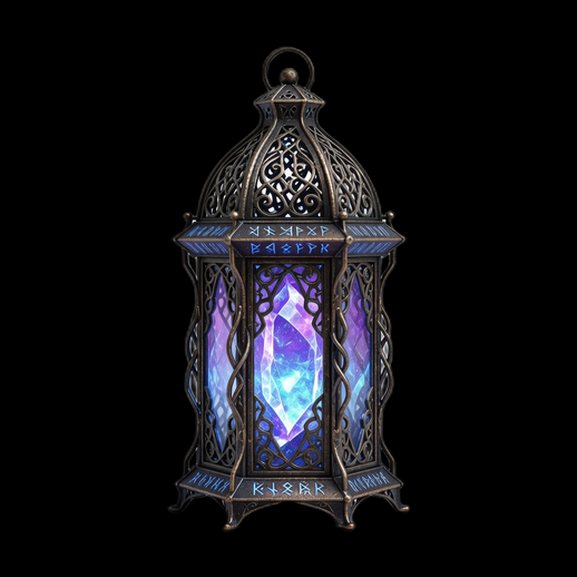 Lanterne magique 3D gratuit style fantasy lumineuse