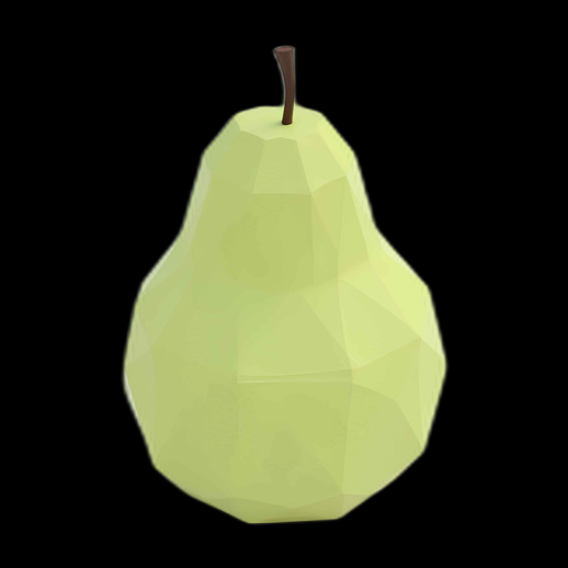 Poire verte 3D low poly