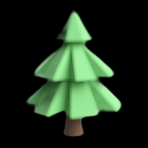 Arbre de Noël 3D stylisé