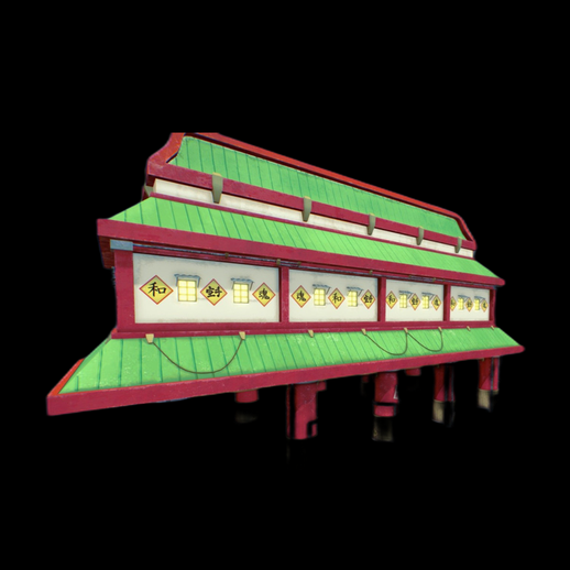 Batiment asiatique traditionnel 3D gratuit stylise