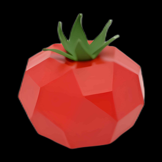 Tomate low poly rouge 3D